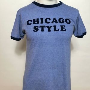 Vintage 70s Ringer Tee with Lettering